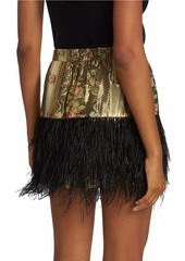 LoveShackFancy Risha Feather Miniskirt