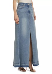 LoveShackFancy Risia Denim Maxi Skirt