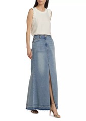 LoveShackFancy Risia Denim Maxi Skirt