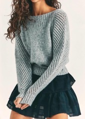 LoveShackFancy Rosie Pullover Sweater in Grey