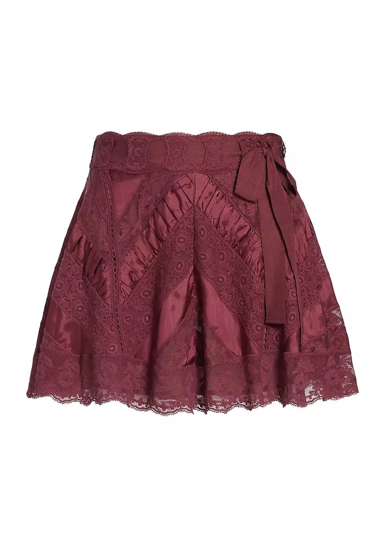 LoveShackFancy Shayda Rochelle Lace Miniskirt