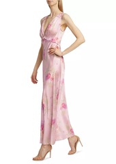 LoveShackFancy Suniva Floral Silk Maxi Dress