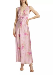 LoveShackFancy Suniva Floral Silk Maxi Dress