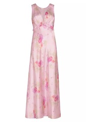 LoveShackFancy Suniva Floral Silk Maxi Dress