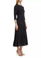 LoveShackFancy Tansu Lace-Trim Midi-Dress