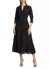 LoveShackFancy Tansu Lace-Trim Midi-Dress