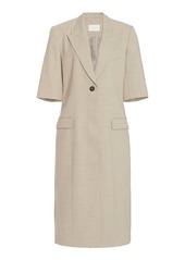 Low Classic - Women's Long Wool-Blend Short-Sleeve Blazer - Neutral - Moda Operandi