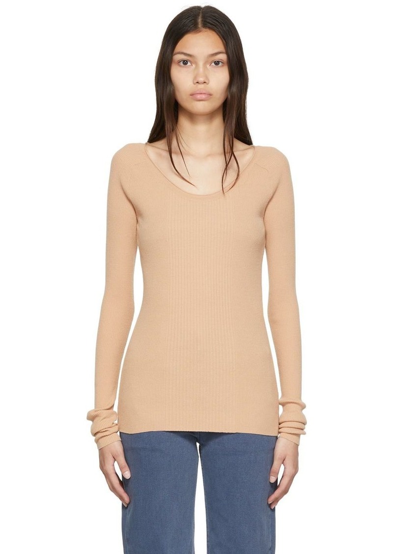 LOW CLASSIC Beige Rayon Sweater