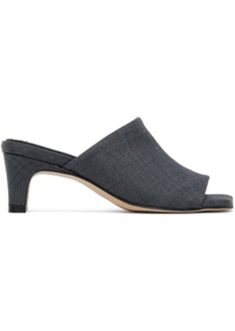 LOW CLASSIC Gray Slide Heeled Sandals