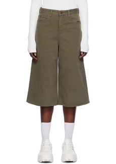 LOW CLASSIC Khaki Five-Pocket Denim Shorts
