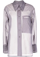 Low Classic sheer point-collar shirt