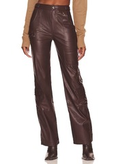 LPA Germano Faux Leather Cargo Pant