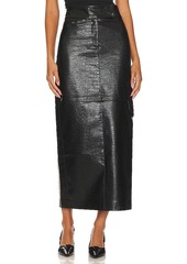 LPA Halle Faux Leather Maxi Skirt