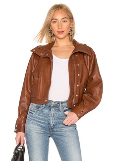 LPA Oversized Leather Jacket