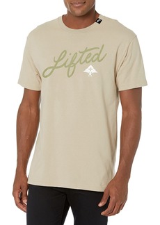 LRG Mens Angled Script Logo Graphic T-Shirt