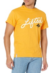 LRG Mens Angled Script Logo Graphic T-Shirt