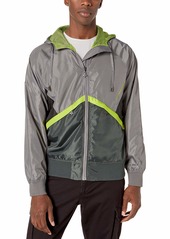 LRG Men's Lifted Research Collection Hooded Color Block Jacket  L