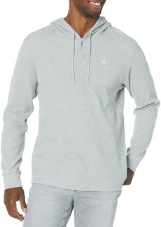 LRG Men's Sycamore Thermal Hooded Henley Shirt
