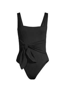 L*Space Balboa One-Piece Draped Swimsuit