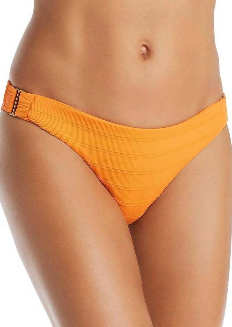 L*Space Clearwater Texture Rosemary Bikini Bottom In Tangerine