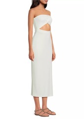 L*Space Kierra Strapless Cut-Out Knit Midi-Dress