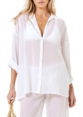 L*Space L Space Catalina Sheer Cover-Up Shirt