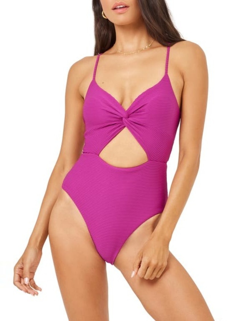 L*Space L Space Kyslee Twisted Cutout One-Piece Swimsuit