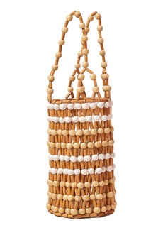 L*Space L Space Luca Wood Bead Basket Bag in Bahama Skies at Nordstrom Rack