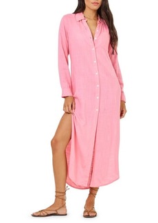 L*Space L Space Presley Long Sleeve Cover-Up Shirtdress