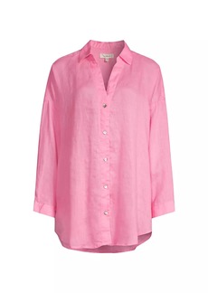 L*Space Rio Linen Oversized Button-Up Tunic