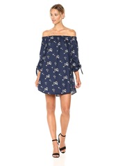 Lucca Couture Women's Eliana Print Off The Shoulder Tie Sleeve Dress