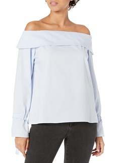 Lucca Couture Women's Grace Off The Shoulder Tie Sleeve Top