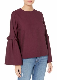 Lucca Couture Women's Lily Mini Ruffle Flare Sleeve Top