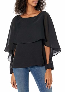 Lucca Couture Women's Madelyn Flutter Cape Organza to