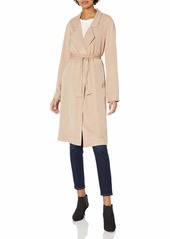 Lucca Couture Women's Open Front Belted Trench Coat