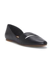 Lucky Brand Ashena Skimmer Flat in Black Leather at Nordstrom