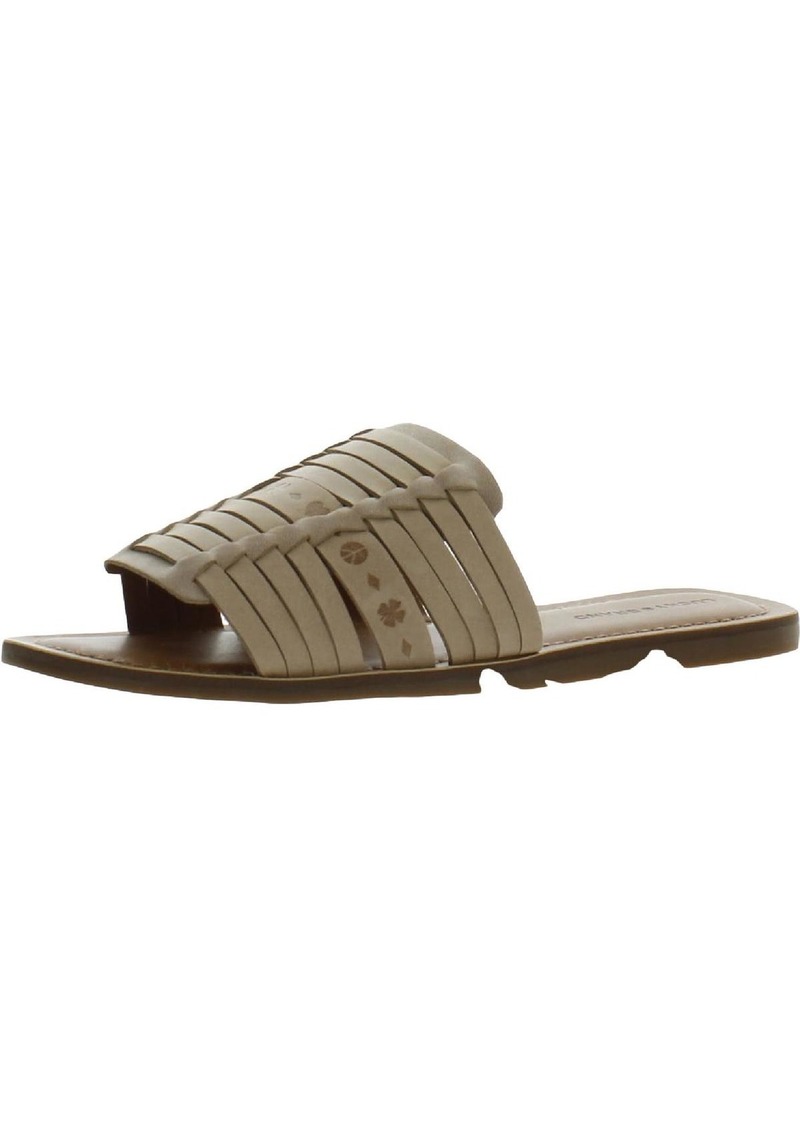 Lucky Brand Baneen Womens Leather Padded Insole Slide Sandals
