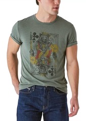 Lucky Brand Bear King Card Tee In Green