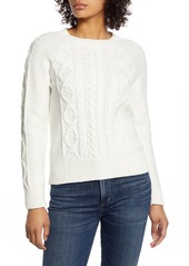 Lucky Brand Cable Knit Crew Neck Sweater