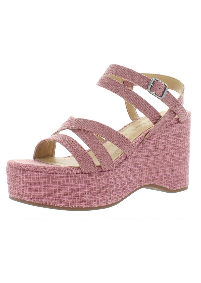 Lucky Brand Carlisha Womens Woven Ankle Strap Wedge Sandals