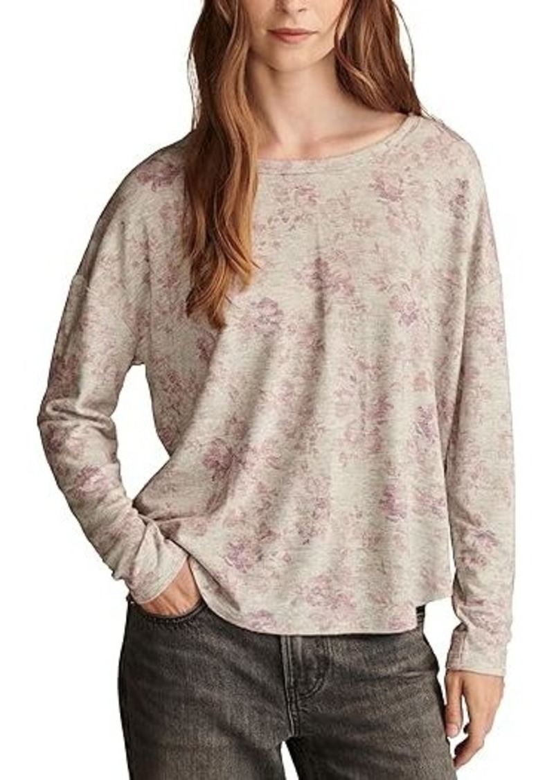 Lucky Brand Cloud Floral Crew Neck Top