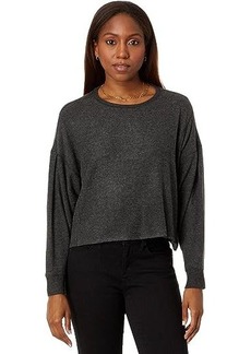 Lucky Brand Cloud Jersey Exposed Seam Top
