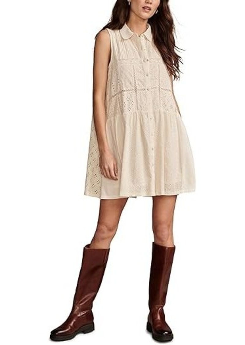 Lucky Brand Collared Tiered Dress