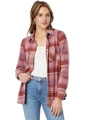 Lucky Brand Cozy Plaid Knit Shirt Jacket