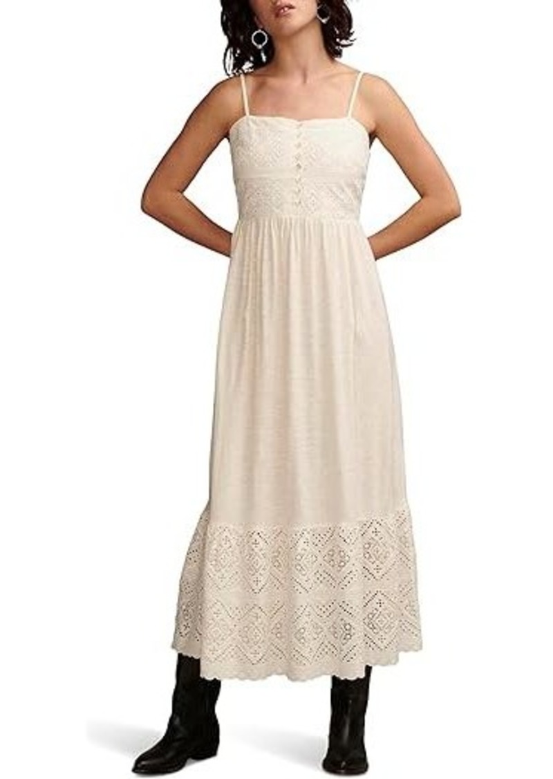 Lucky Brand Cutwork Maxi Dress