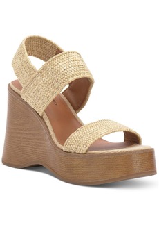Lucky Brand Delukah Womens Ankle Strap Slingback Wedge Sandals