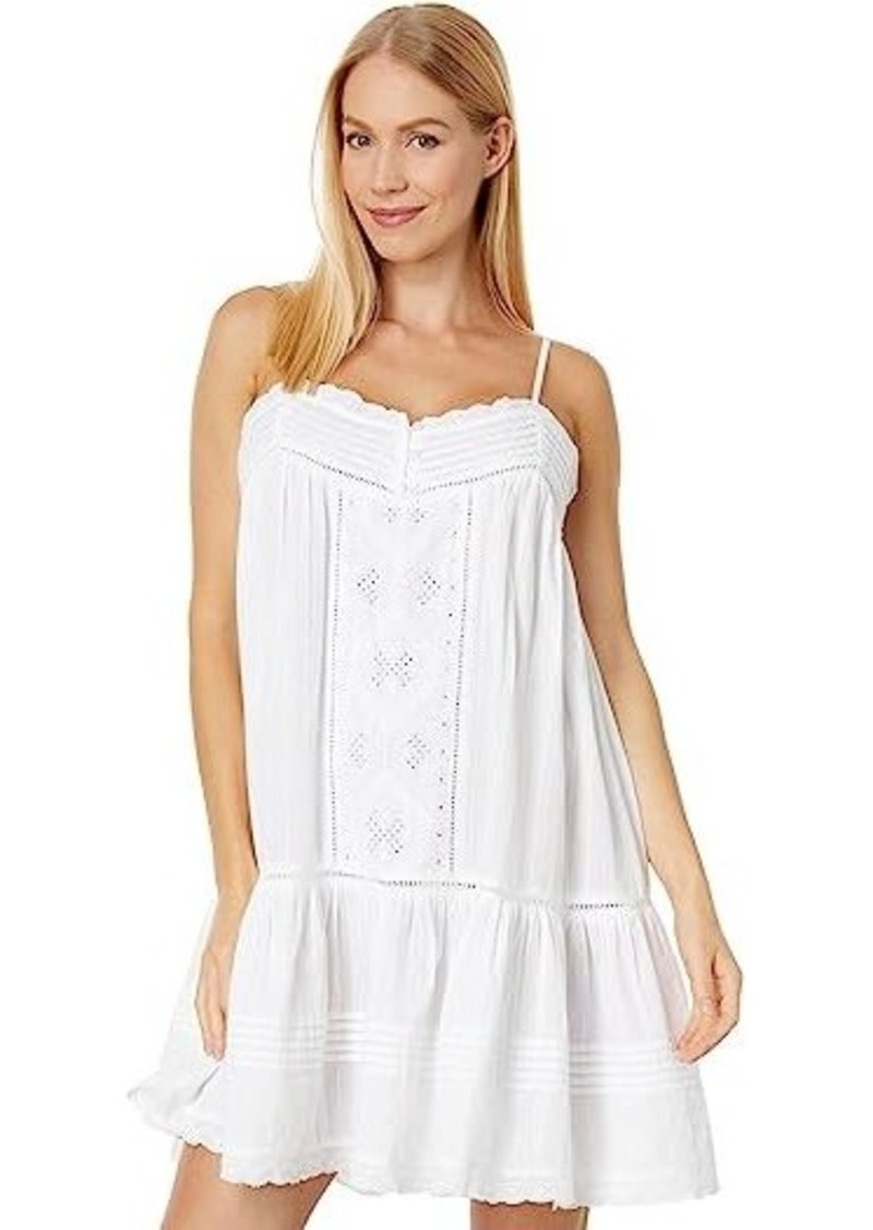 Lucky Brand Drop Waist Embroidered Mini Dress