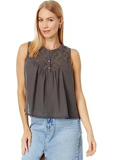 Lucky Brand Embroidered Cutwork Tank