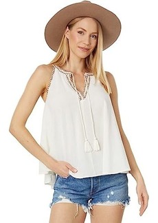 Lucky Brand Embroidered Peasant Swing Tank