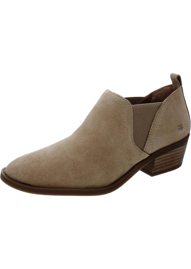 Lucky Brand Fallo Womens Suede Slip On Ankle Boots